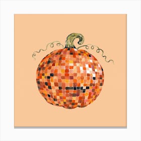 Disco Ball Pumpkin Canvas Print