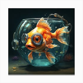 Goldfish In A Bowl 6 Canvas Print