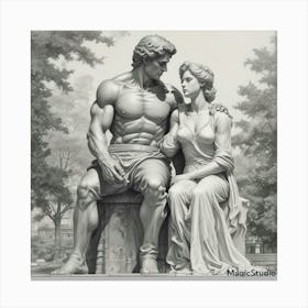 Adam And Eve 1 Canvas Print