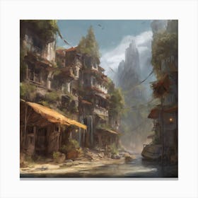 Fantasy City 75 Canvas Print