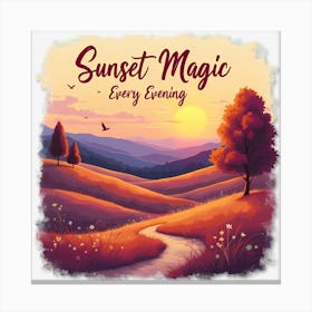 Sunset Magic Every Evening Canvas Print