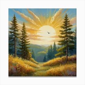 Leonardo Kino Xl A Vibrant Daytime Landscape Featuring A Golde 2 (1) Canvas Print