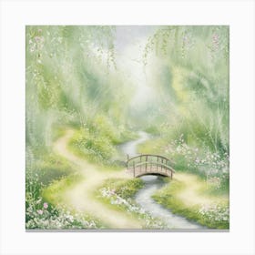 Bridge In The Woods Canvas Print