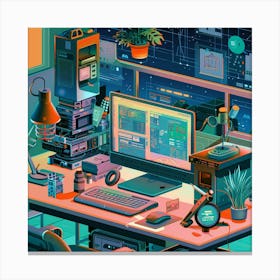 A Workflow Automation Lofi Illustration 1718669074 3 Canvas Print