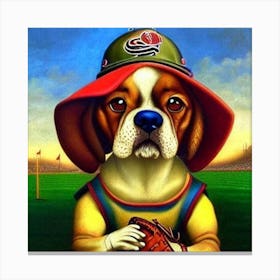 Baseball Dog 1 Canvas Print