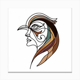 Woman'S Head Canvas Print