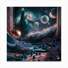 Painterly Masterpiece Cosmic Elegance Vibrant (1) Canvas Print