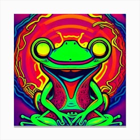 Psychedelic Frog Canvas Print