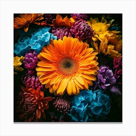 Firefly Dramatic Floral Contrast Flowers With High Contrast And Bold Colors For A Dramatic Effect 3 Lienzo