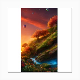 Sunset In The Mountains 1 Canvas Print