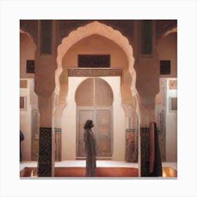 Woman Standing In A Room Canvas Print