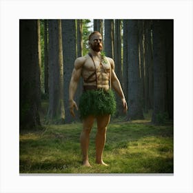 Man In The Forest Canvas Print