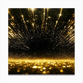 Golden Glitter Background Canvas Print