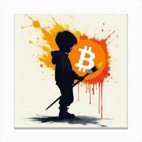 Bitcoin Painting 7 Canvas Print