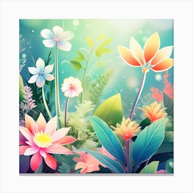 Fantasy flowers 1 Canvas Print