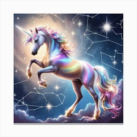 Unicorn In The Sky 7 Canvas Print