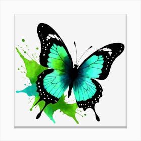 Butterfly Splatter 14 Canvas Print