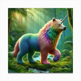 Unicorn Beary Canvas Print