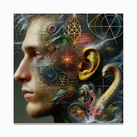 Psychedelic Portrait Canvas Print