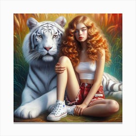 White Tiger 31 Canvas Print