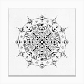 Mandala Drawing Canvas Print