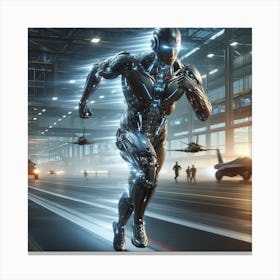 Robot Running 1 Canvas Print