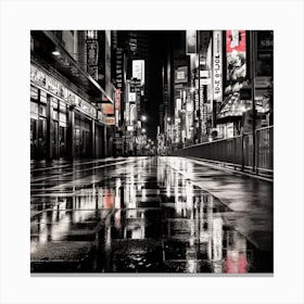 Rainy Night In Tokyo 1 Canvas Print