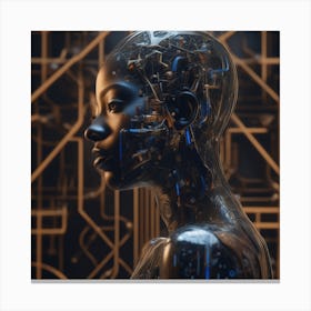 Futuristic Woman 33 Canvas Print