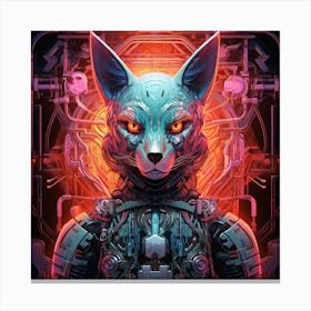 Cyber Fox Canvas Print