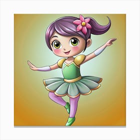 Kawaii style Dancer 1 Canvas Print