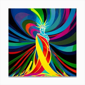 Abstract Statue of Liberty Canvas Print