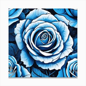 Blue Roses 8 Canvas Print