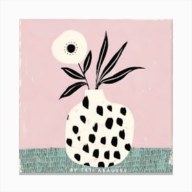 Polka Dot Vase Canvas Print