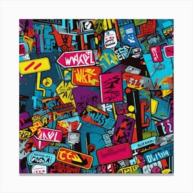 Graffiti Wall Art Canvas Print