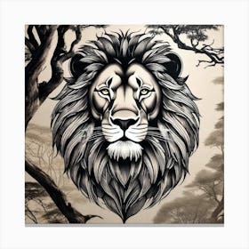 Lion Head 22 Canvas Print