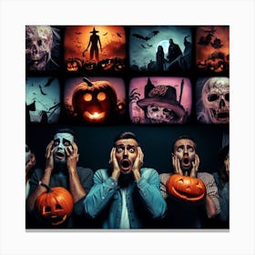 Halloween Masks Stock Photos & Royalty-Free Footage Canvas Print