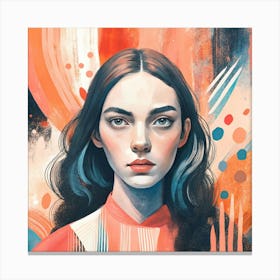 Girl With Long Hair Canvas Print