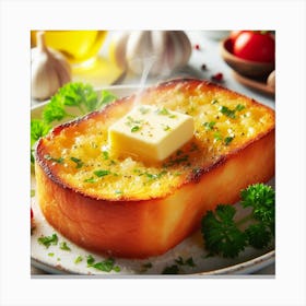 Hot Garlic bread Canvas Print