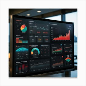 Corporate Dashboard Featuring An Overview Of Performance Indicators Business Analytics And Financi 2 1 Canvas Print