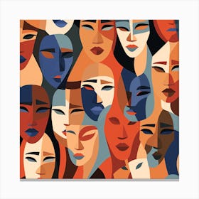 Many Faces Canvas Print