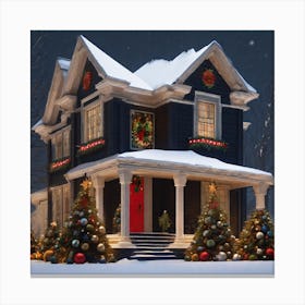 Christmas House 40 Canvas Print