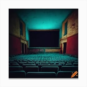 Craiyon 114328 Abandoned Cinema Canvas Print