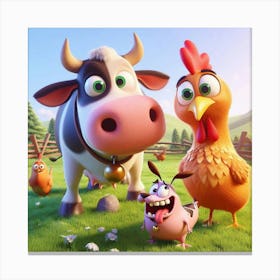 Farm Animals 3 Canvas Print
