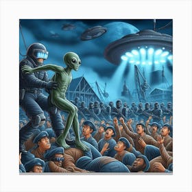 Alien Invasion 3 Canvas Print