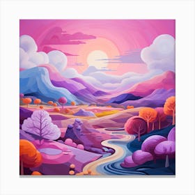 Abstract Landscape Painting 1 Canvas Print