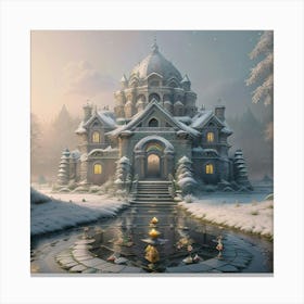 Garden Of Winter 16th Century Canvas Print