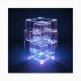 Acrylic Cubes Canvas Print