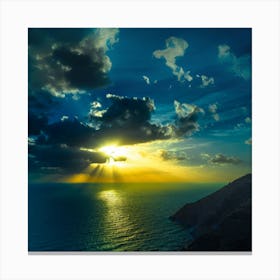 Sunset Over The Sea Canvas Print