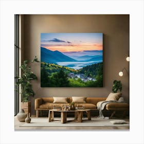 Sunrise In The Mountains 3 Canvas Print