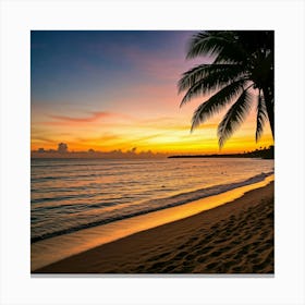 Sunset On The Beach 7 Canvas Print